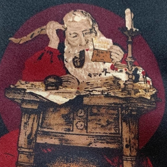 Norman Rockwell Christmas Themed Silk Tie - Picture 3 of 5